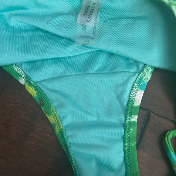 Victoria’s Secret green Tye Die bikini size large brand new without tags 2 piece - Picture 3 of 5